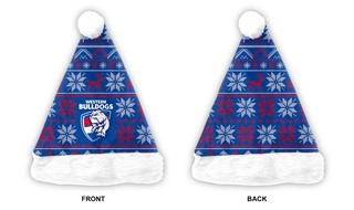 Western Bulldog Xmas Santa Hat