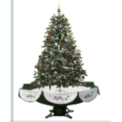 Snowing Christmas tree with umbrella base - 140cm