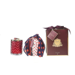 Rose Oud Herringbone Candle With Scarf