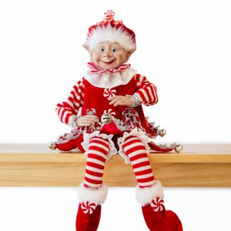 Xmas Candy Stripe Boy Elf Red and White 65cm