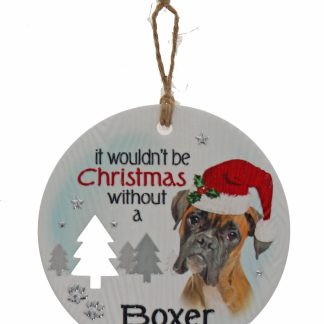 Boxer Xmas Plaque