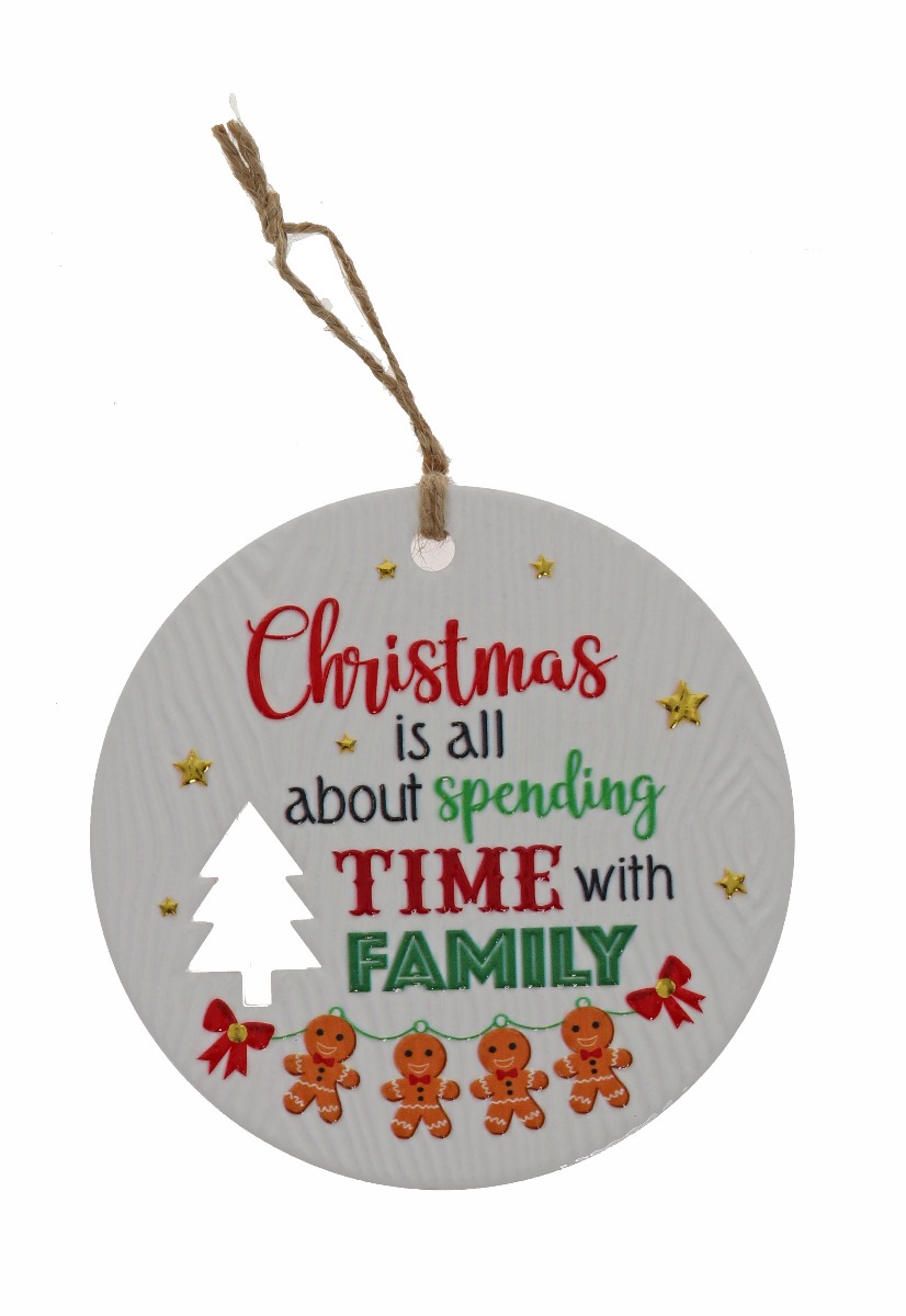 Time Spend Family Xmas Plaque