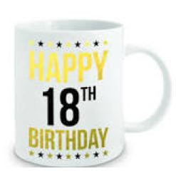 18th Birthday White & Gold Mug