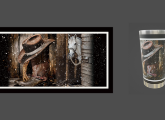 Horse and Boot/Hat Stainless Steel Tumbler 20 Oz