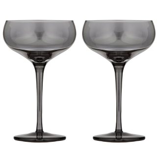 Verity Smoke 2pk Coupe Glass