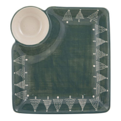 Christmas Evergreen Chip & Dip Plate