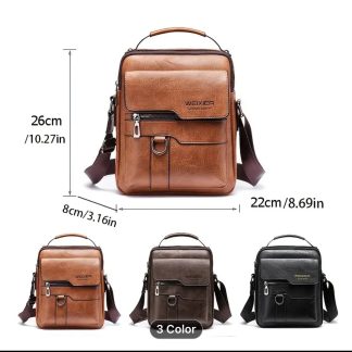 Mens Genuine Leather Shoulder Bag