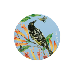 Eloise Ceramic Round Coaster Regent Honeyeater