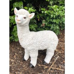 Llama Alpaca Standing Statue Ornament Sculpture 43 cm