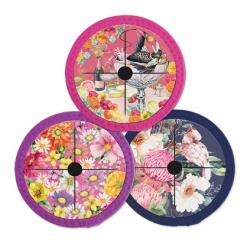 Wine Glass Coasters Wildflowers