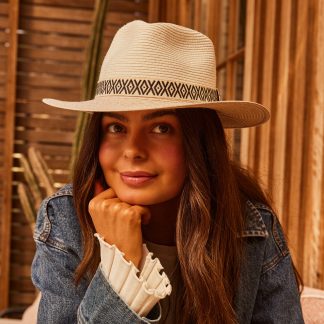 Nadia Fedora Hat - Mixed Camel PL401