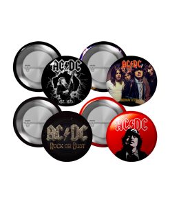 AC/DC Button Badges - Set of 4