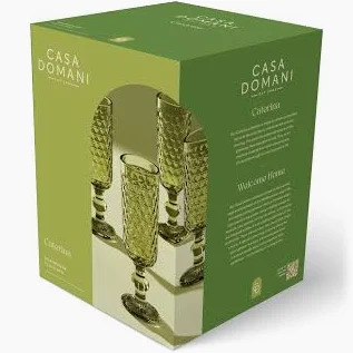 Caterina Champagne Flute 4pc Green Gift Boxed