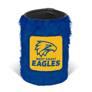 West Coast Eagles Fluffy Can Cooler