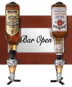 Timber 2 Bottle Wall Mounted Liquor Dispenser