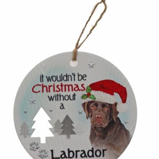 Labrador Choc Xmas Plaque