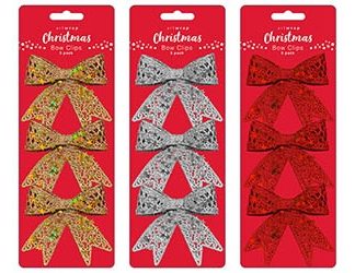 Christmas Tree Bow Clips