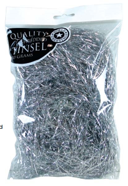 Shredded Tinsel Silver