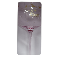 All you Need is Love Gin Glass