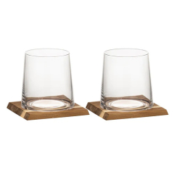 Harvey 2pk Whisky Glass & Coaster Set
