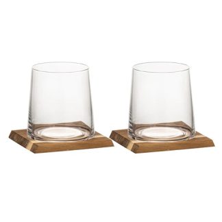 Harvey 2pk Whisky Glass & Coaster Set