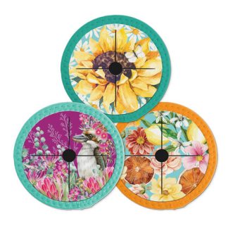 Wine Glass Coasters Citrus Burst