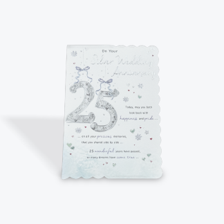 On your Silver Wedding Anniversary Card