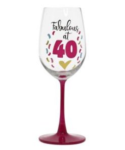Fabulous at 40 wine glass