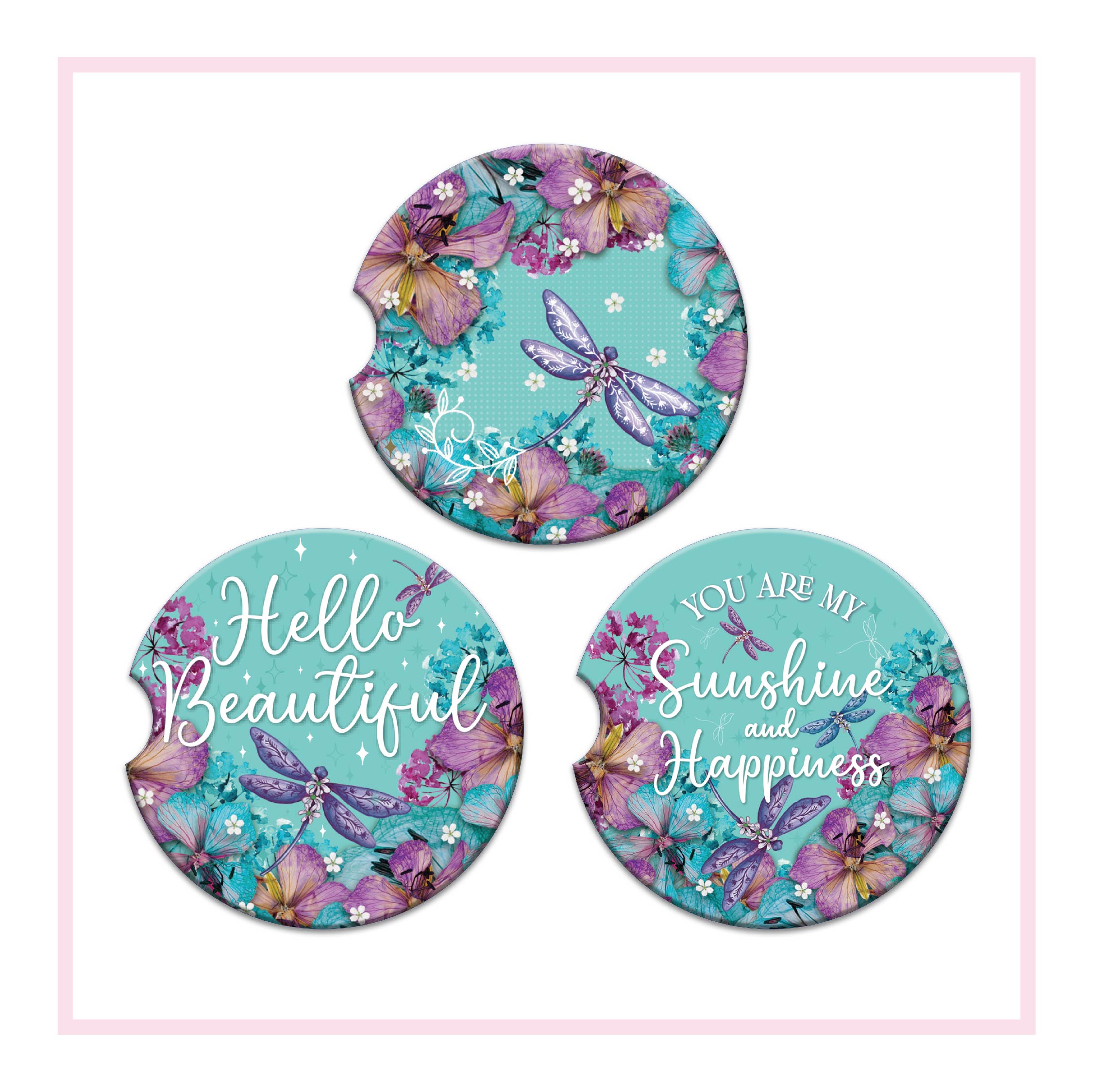 Car Coasters Hello Beautifil