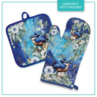Oven Mitt/Pot Holder Set Cheeky Wren