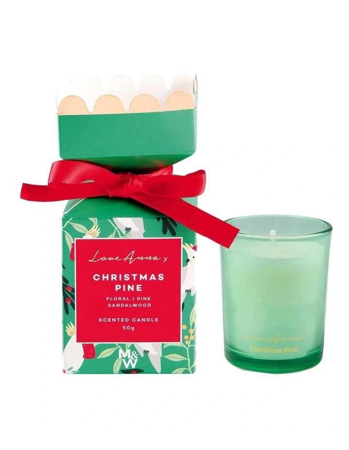 LA Festive Down Under Fragrance Candle 50g Christmas Pine Gift Boxed