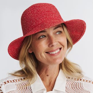 Lacey Bucket Hat - Dark Red RL604