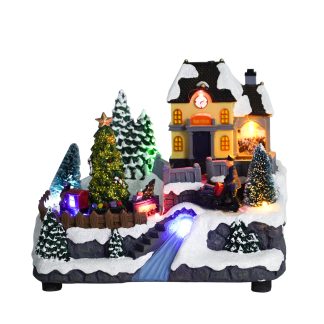 LED Xmas village Fibre optic River