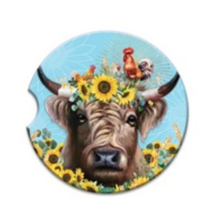 Ceramic Car Coaster Sunny Highland