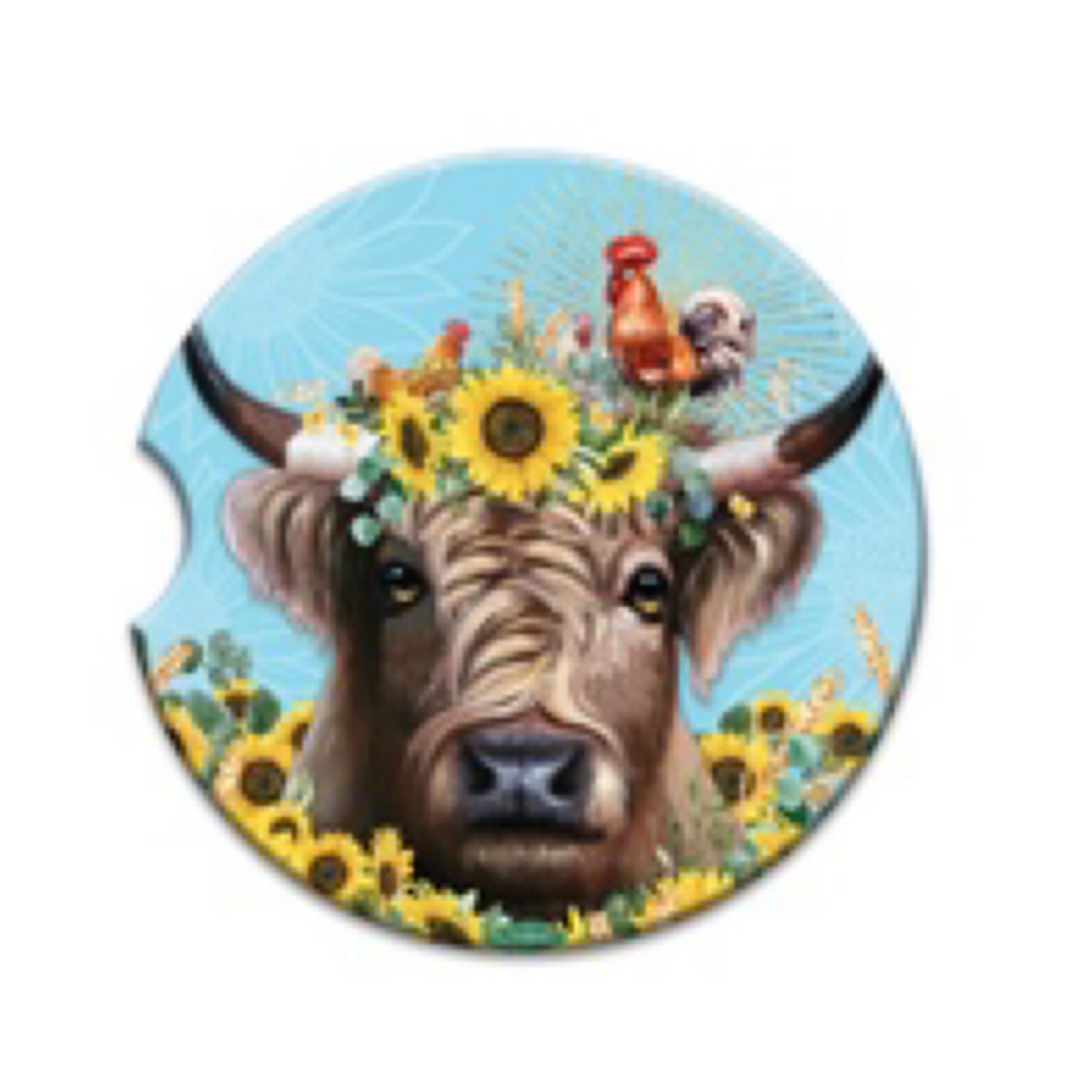 Ceramic Car Coaster Sunny Highland