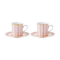 Regency Demi Cup & Saucer 100ML Set of 2 Pink