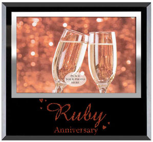 40th Ruby Anniversary Photo Frame