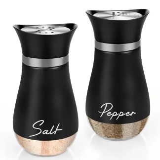 Salt And Pepper Shakers Set Black
