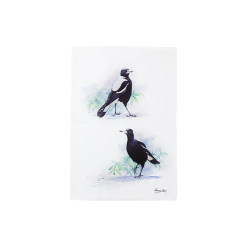 Katherine Castle Bird Life Tea Towel Magpie