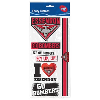 Essendon Bombers Tattoo Sheet