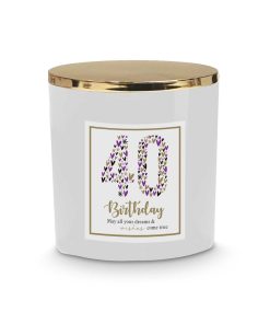 40Th Heart Candle
