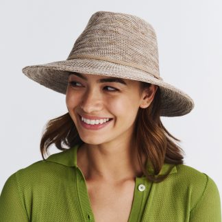 Jacqui Mannish Hat - Mixed Camel Petite RL73