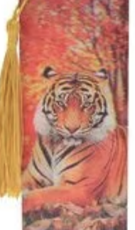 3D Tiger Bookmark