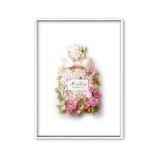 Canvas Print with White Frame Eau De Toilette