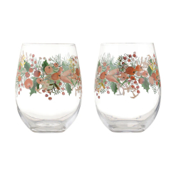 Merry Berry Stemless Glass Set of 2 Gift Boxed