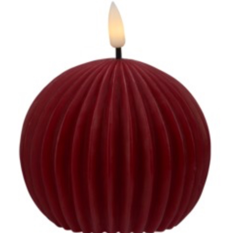 Let's Get Lit Linea LED Round Wax Candle Soy Cherry Gift Boxed