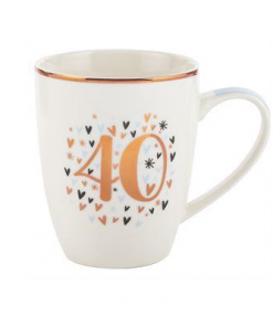 40th Pastel Heart Mug