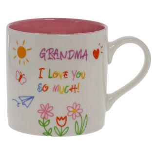 Grandma kid art love you mug
