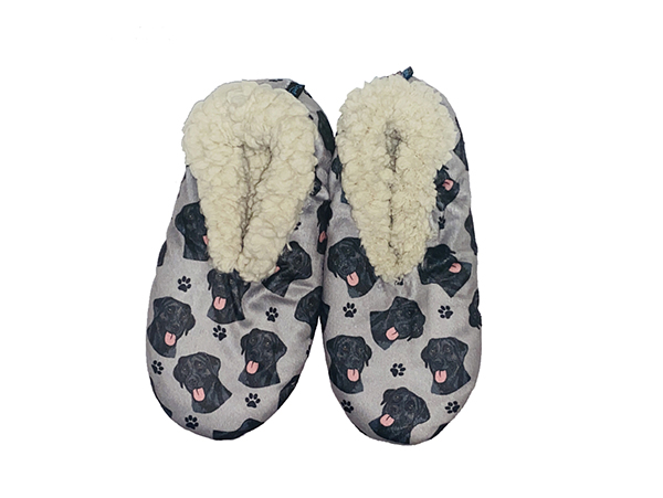 Labrador, Black Comfies Slippers