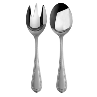 Brocade Salad Serving Set 2pc Stainless Steel Gift Boxed